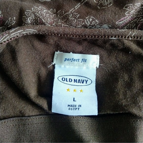 Old Navy Perfect Fit Womens Tank Top Size Large Floral Print Adjustable Straps - Picture 3 of 4